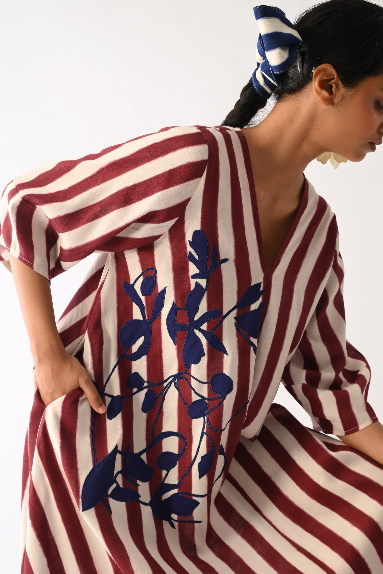 Revolt Bric Mayflower Appliqué Dress