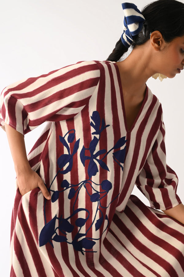 Revolt Bric Mayflower Appliqué Dress