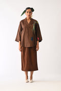 Brown Midi Skirt