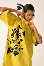 Mono Citrus Beach Appliqué Dress