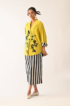 Mono Citrus Psyflora Appliqué Skirt Set