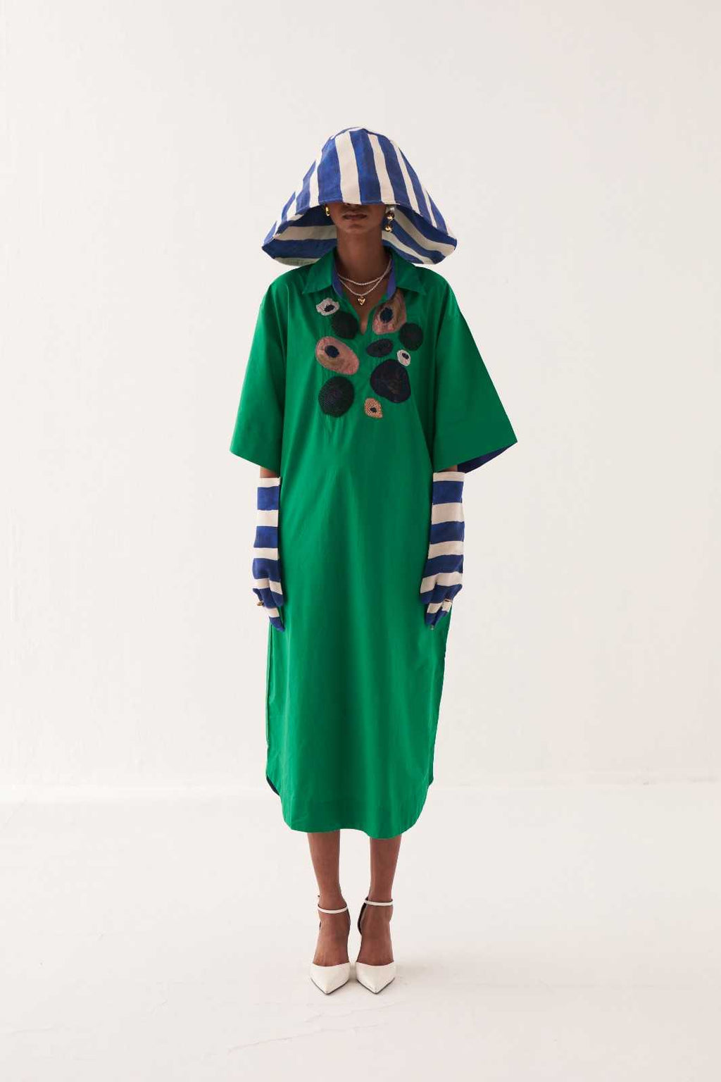 Emerald Embroidered Dress