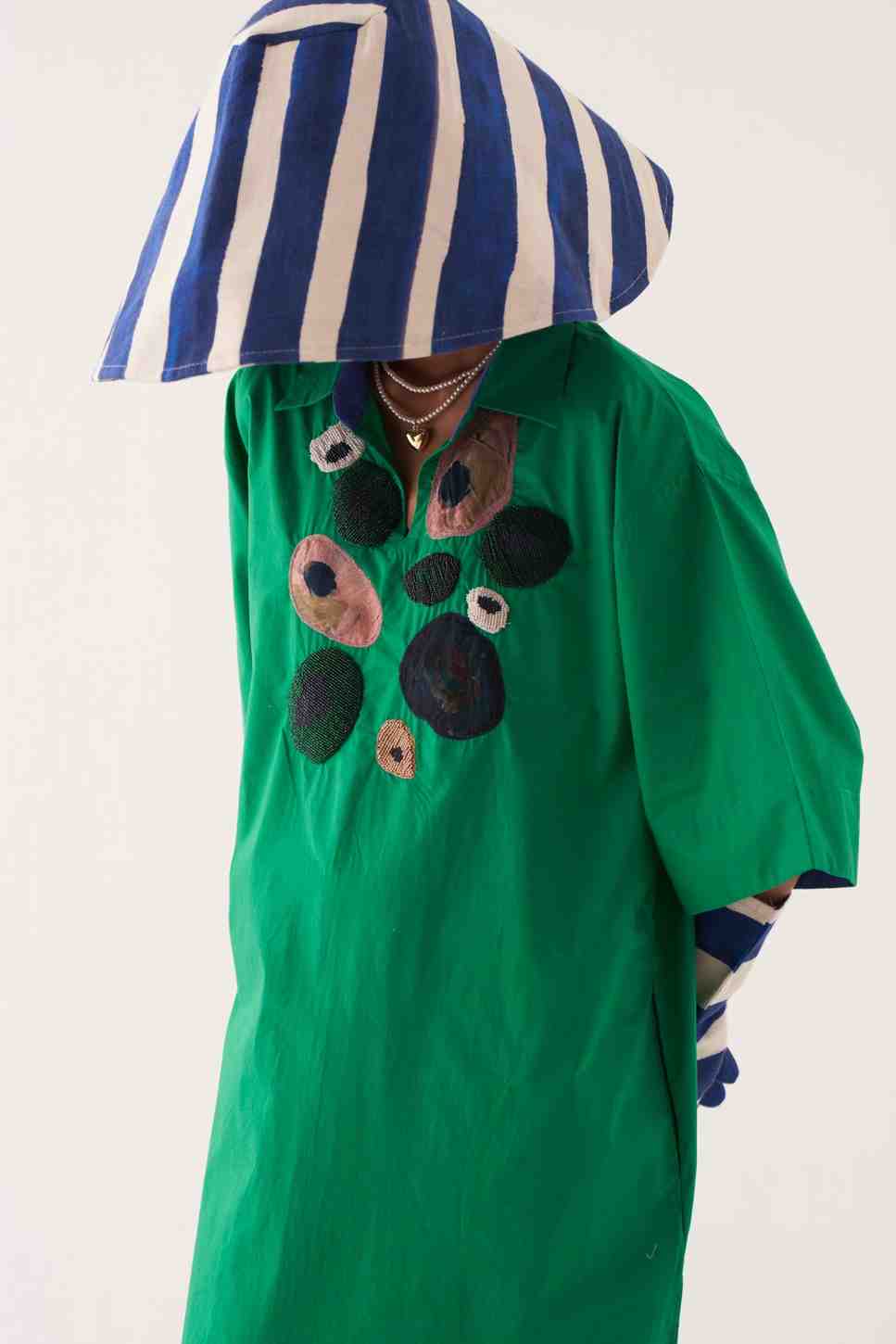 Emerald Embroidered Dress
