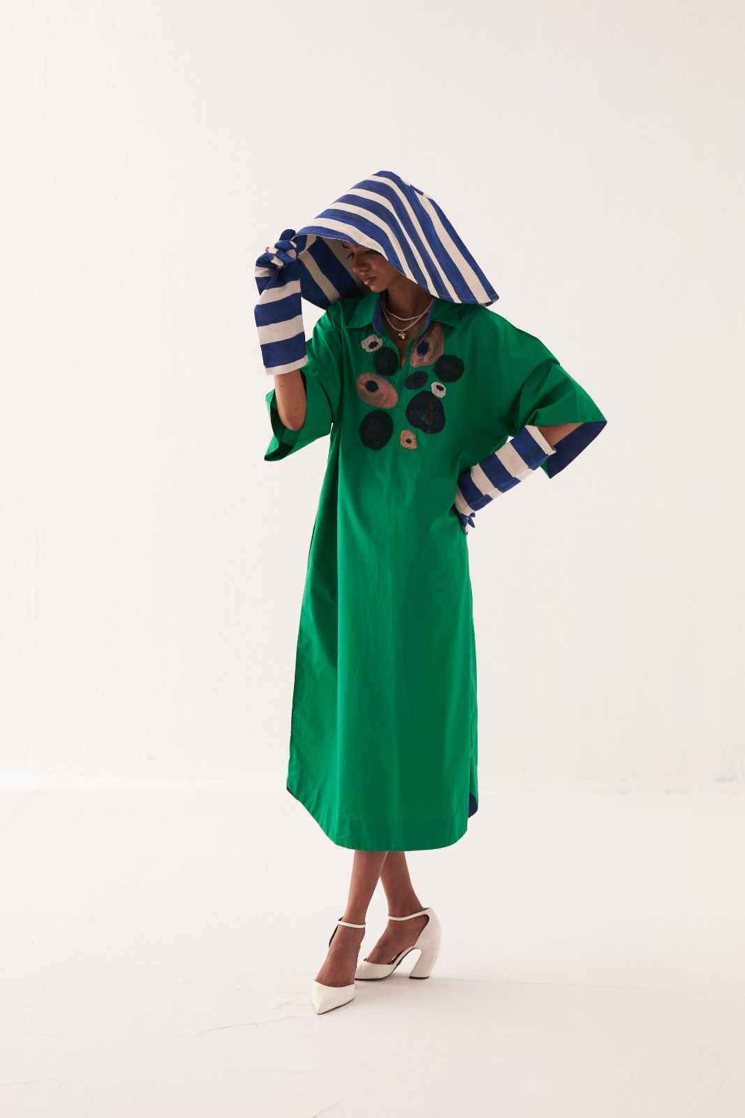 Emerald Embroidered Dress