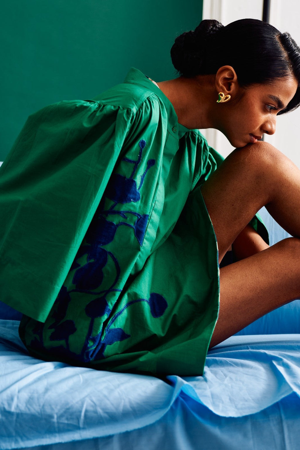 Emerald Applique Dress