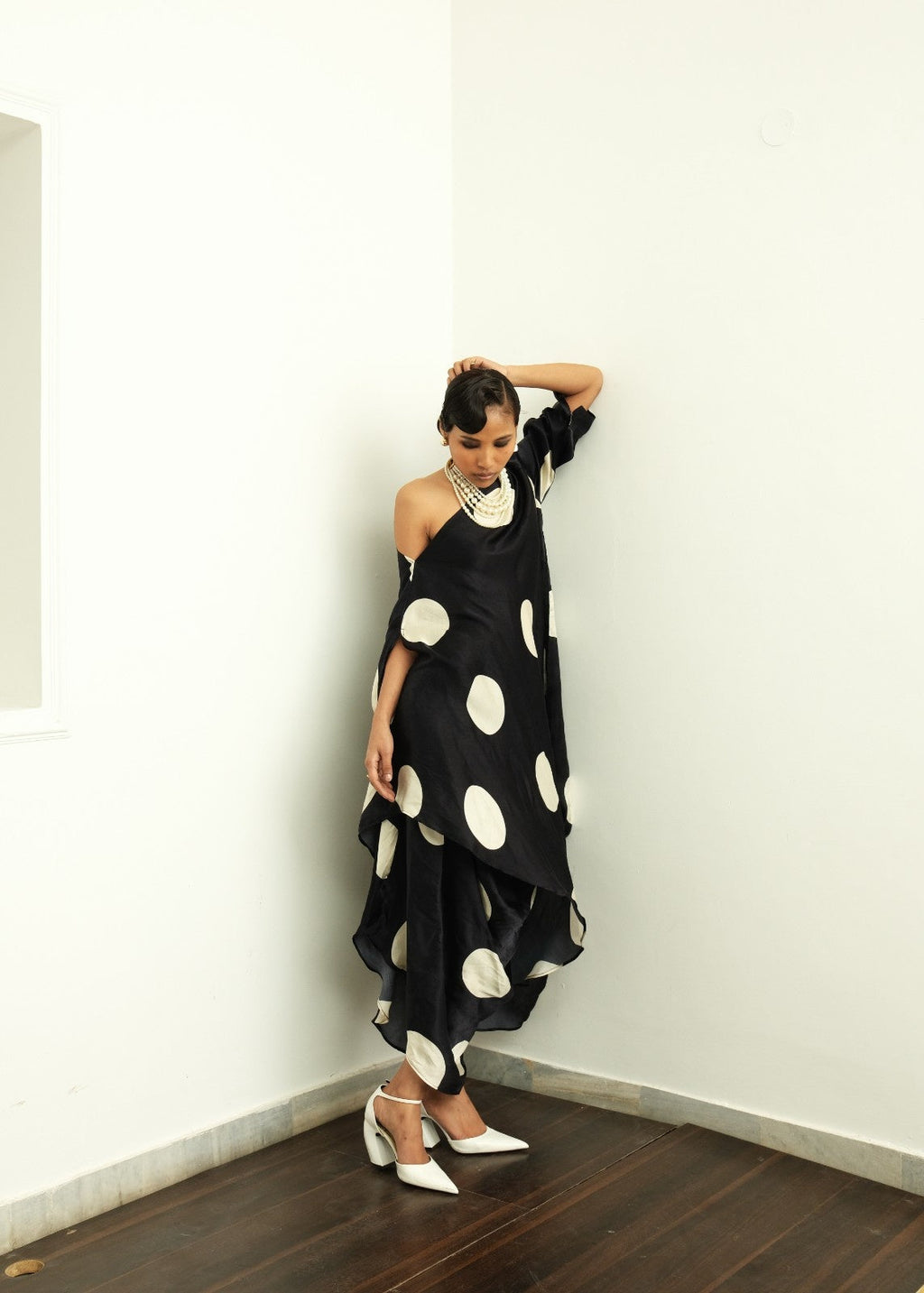 Polka Drape Skirt
