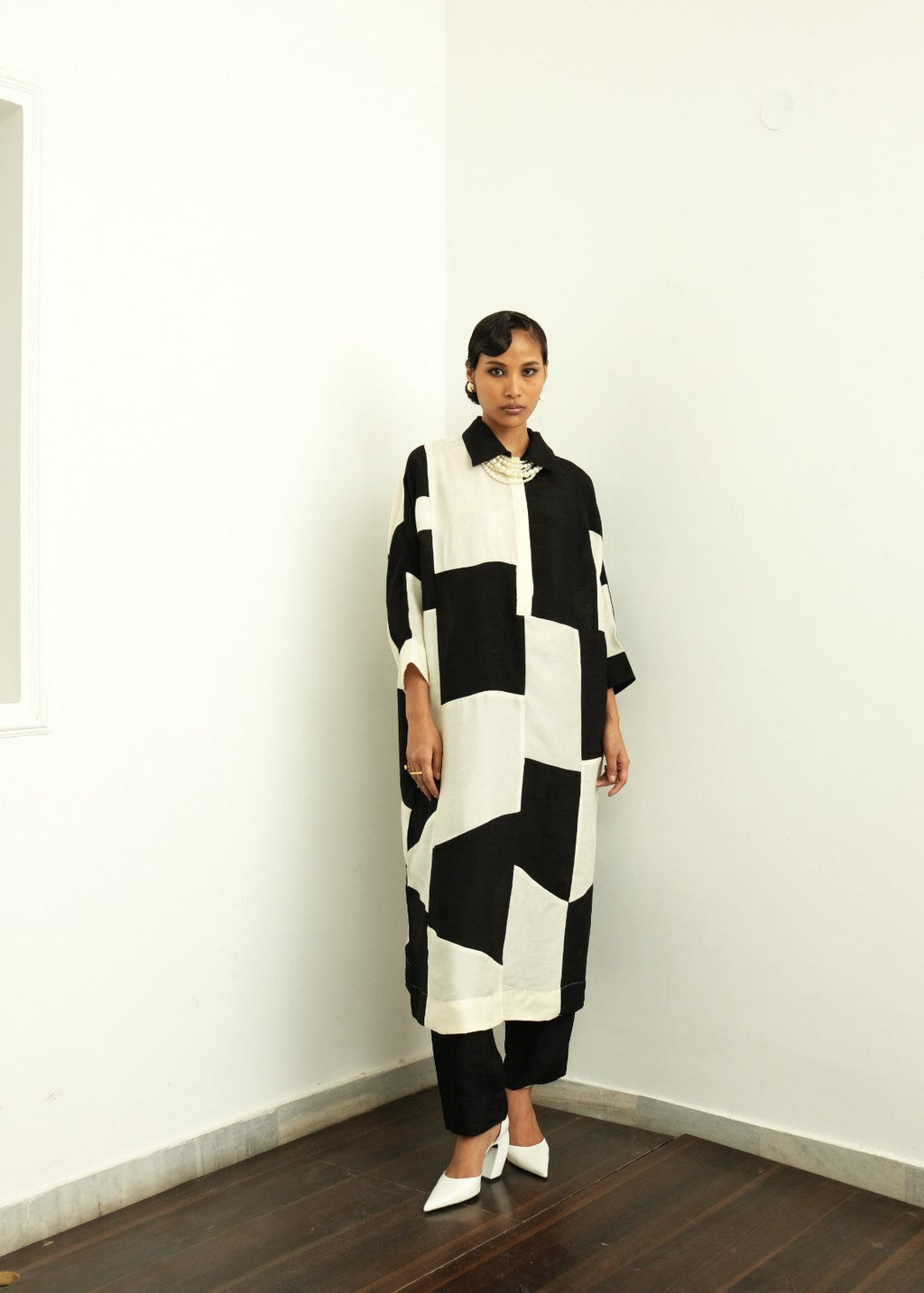 Stardust Silk Patchwork Dress