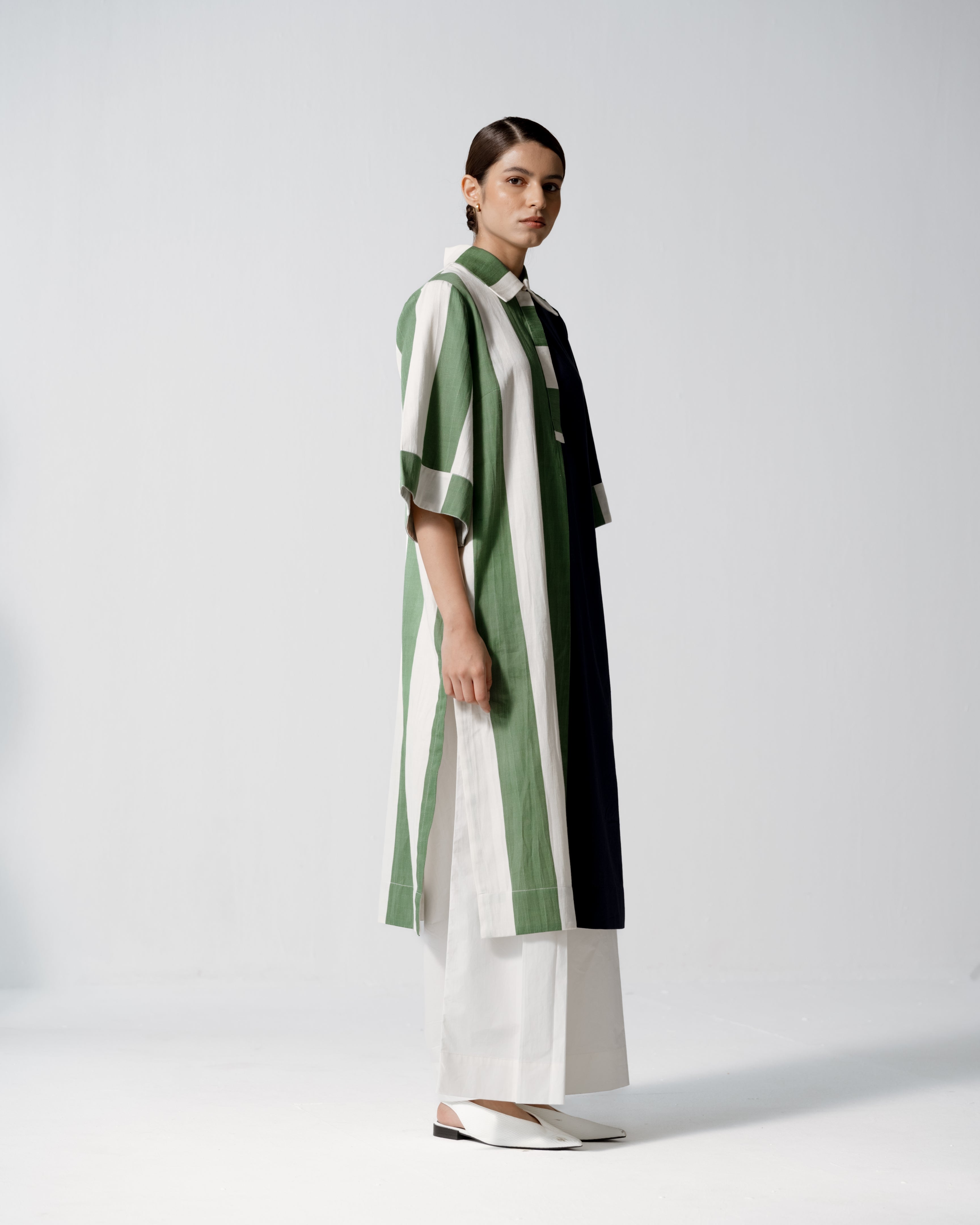 White Pleated Pants